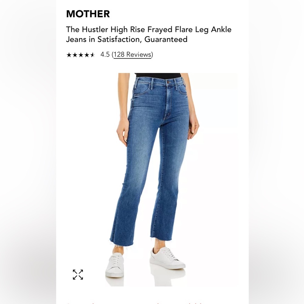 MOTHER hustler frayed flare jean